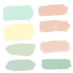 set of watercolor paint splashes