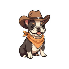 Cute french bull Dog Eating Bone Cartoon Vector Icon Illustration. Animal Nature Icon Concept icon