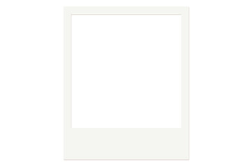 Blank Instant Photo Frame Template for Mockups and Designs. Polaroid photo image composition frame