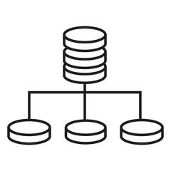 Hierarchical Data Classification vector Icon design