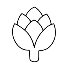 20 Vegetarian Food Icons | Flat Thin Line Style Vector Set