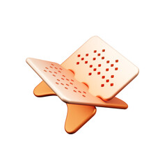 3D illustration of a traditional wooden Quran stand (Rehal). Ramadan Kareem Islamic element icon concept. 3D illustration, religious illustration