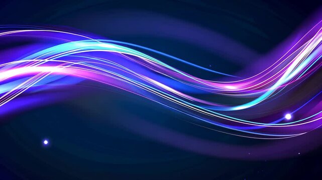 Colorful Multi Wave Light Flow Background