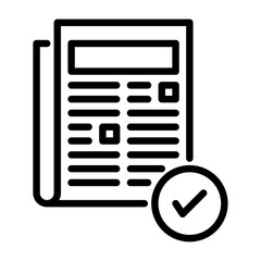 Fototapeta premium fact news outline icon. truth black line illustration.