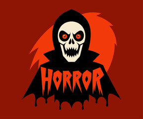 halloween background with skull