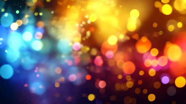 Warm Gold Red Bokeh Confetti Background