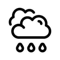 Rain Line Icon. Single icon, line vector icon