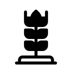 Wheat Glyph Icon. Single icon, glyph vector icon