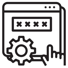 Password Management icon. Vector icon Design