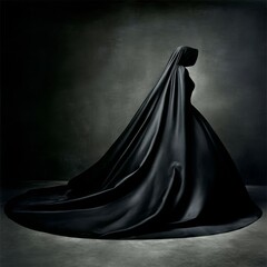 Dark, mysterious cape swirling, shadowy background - mystery lighting cloak dark