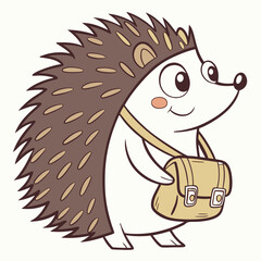  Hedgehog with a Little Backpack – Character Design