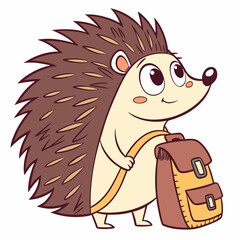  Hedgehog with a Little Backpack – Character Design