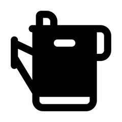 Watering Can Simple Glyph Icon. Single icon, glyph vector icon