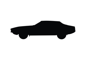 Car silhouette on a white background. Vehicle icons set view from the side, front, back, and top. premium Car Icons with white background 