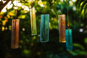 colorful clothespins on rope