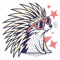 Porcupine with Sunglasses – Modern Pop Design