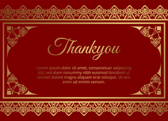 thank you card with luxury frame