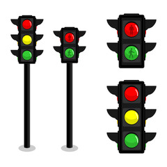 vector traffic light sign illustration
