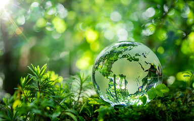 green earth with green leaves