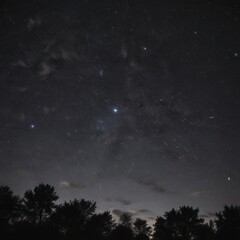 starry night sky, night sky with stars, night sky with clouds
