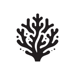 Obraz premium coral vector silhouette clip art illustration