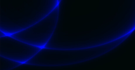 Dynamic Blue Light Trails on Dark Background - Abstract Futuristic Motion Design with Neon Curves and Glowing Effects for Modern Visuals and Creative Projects