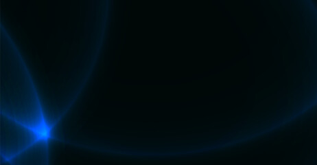 Abstract Blue Light Effect on Dark Background for Modern Digital Designs and Creative Graphic Projects with Glowing Curve Shapes and Gradient Smoothness