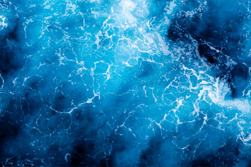 Sea water surface background. Aerial view of classy foamy water. Can be used in covers, packaging, posters, textures, banners, art and design projects. Captivating vector illustration.