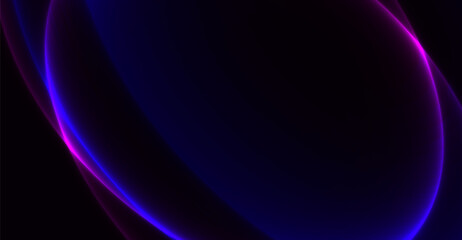 Captivating Abstract Background with Glowing Blue and Pink Curves on Black for Modern Designs and Digital Art Projects, Ideal for Tech-Inspired Visuals