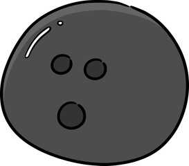 Illustration of bowling ball
