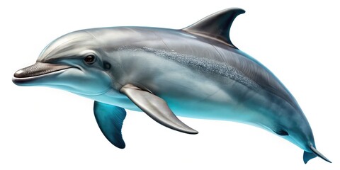 Fototapeta premium Aerial Drone Shot: Dolphins Swimming Ocean Wildlife Nature Photography