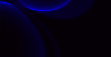 Elegant Dark Blue Wave Pattern on Black Backdrop, Serene and Ethereal Abstract Design with Fluid Lines and Gradient Effects for Modern Aesthetics and Digital Art Projects