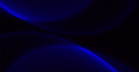 Abstract Blue Wave Light Streaks on Dark Backdrop, Modern Fluid Shapes with Elegant Gradient, Perfect for Technology and Artistic Design Projects