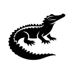 Naklejka premium crocodile isolated on white