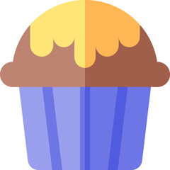 muffin illustration on a white background     
