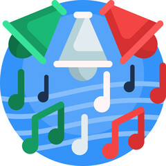 music illustration on a white background     