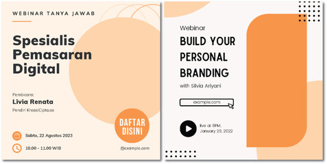 Professional Webinar Template for Digital Marketing and Personal Branding