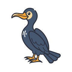 vector illustration of a cartoon bird