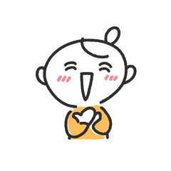 ホッとして笑顔になる女性・安心する・幸せ