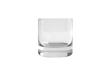 Clear Glass Tumbler: Simple Rounded Design on White