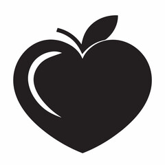 heart-healthy-food-icon-on-black-and-white-vector- 
