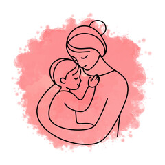 Mom Baby Silhouette