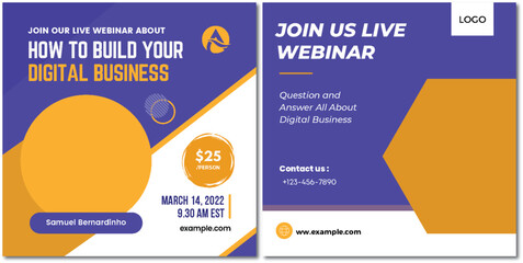 Informative graphic for building a digital business through live webinar