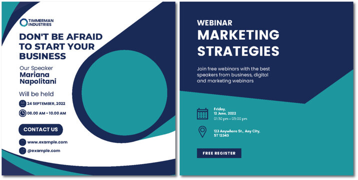 Webinar Announcement for Marketing Strategies and Business Startup