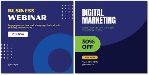 Informative digital marketing webinar for business promotional offers