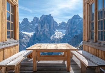 Alpine Hut Dining Area