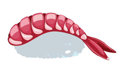 Sushi Octopus Nigiri- Vector Illustration