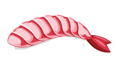 Octopus Nigiri Sushi - Vector Illustration