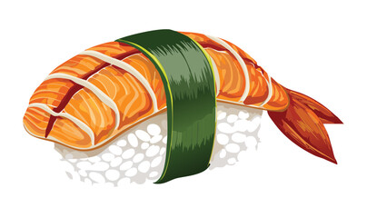 Sushi Unagi Nigiri - Vector Illustration