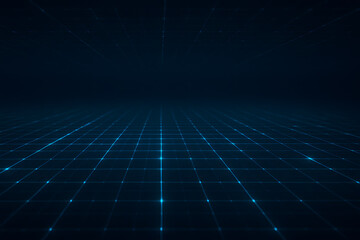 Digital Horizon: A vast expanse of digital data interconnectivity, rendered in a sleek, high-tech style, suggesting a world of limitless technological advancement and connection.